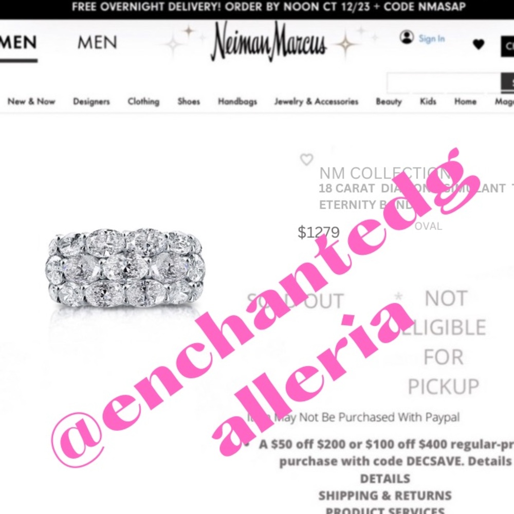 18ct Oval Triple Eternity Band - Picture 14 of 14